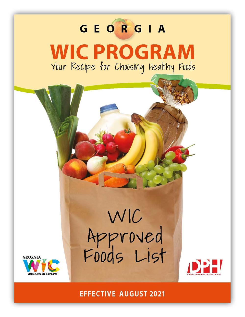 Wic Approved Foods List Georgia Department Of Public Health 0112